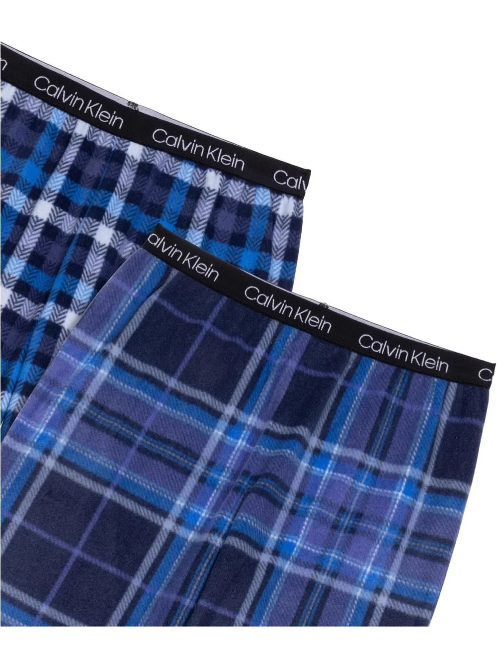 Calvin Klein Kids Blue Plaid Pajama Bottoms - 2 Pack